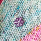 Purple Snowflake Beaded Stitch Marker