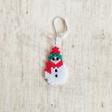 Red Snowman Beaded Stitch Marker